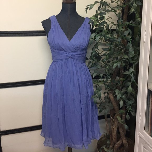 Donna Morgan 100% Silk Dress - Lilac - Size 0 - Picture 1 of 6
